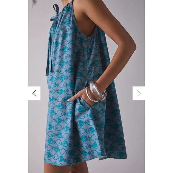 BDG Fish Print Tie-Front Mini Dress | NWT | Urban Outfitters - Picture 4 of 5